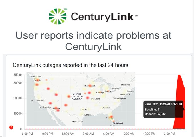 centurylink internet outages