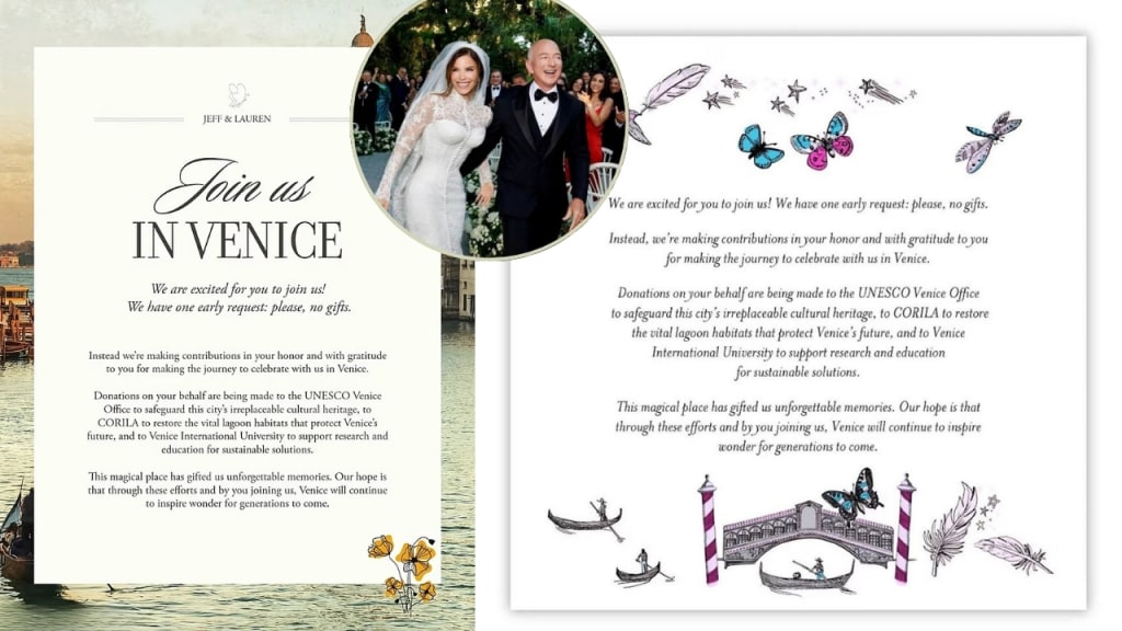 bezos wedding invitation