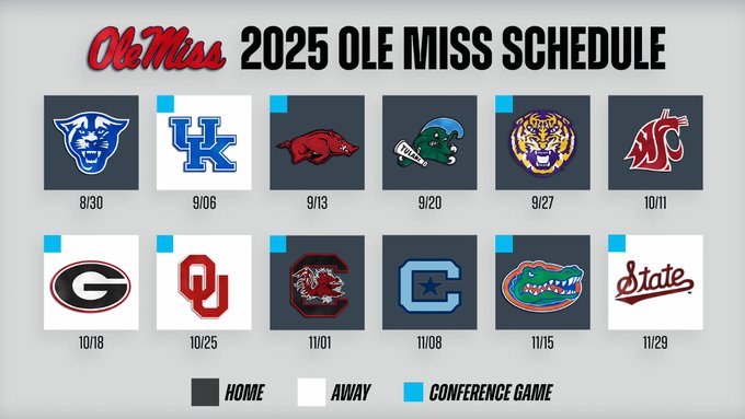 ole miss football schedule 2025