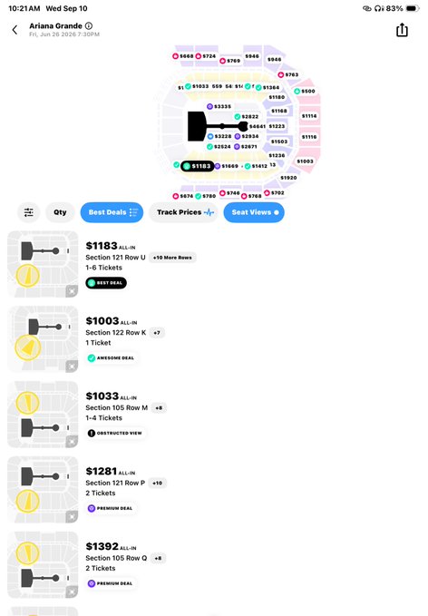 ariana grande tickets