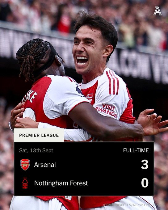arsenal f.c. vs nottingham forest timeline