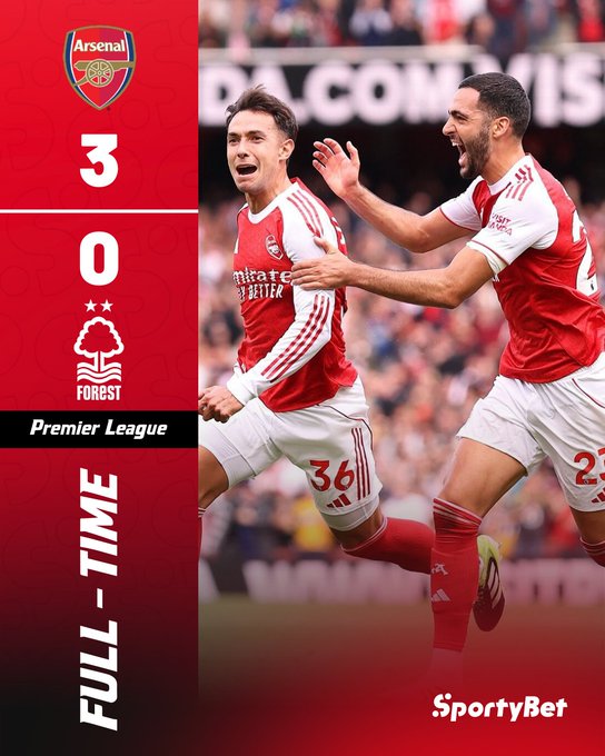 arsenal f.c. vs nottingham forest timeline