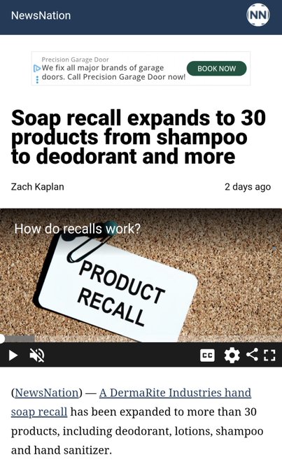 dermarite recall products