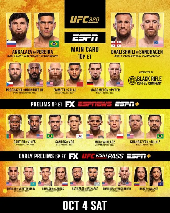 Where Can I Watch UFC 320: Everything You Need to Know About Tonight's Fight