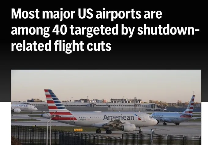 airports affected by government shutdown