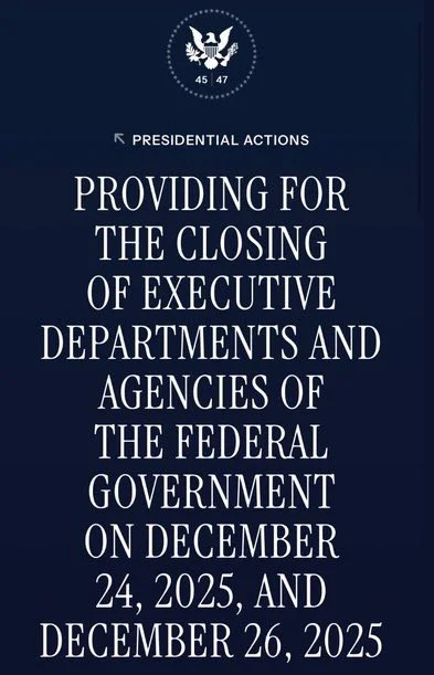 is christmas eve a federal holiday