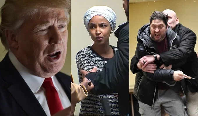 What was Ilhan Omar sprayed with