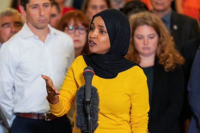 What was Ilhan Omar sprayed with